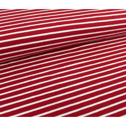 Bio Jersey Stoffonkel - Ringel kirsche dunkelrot